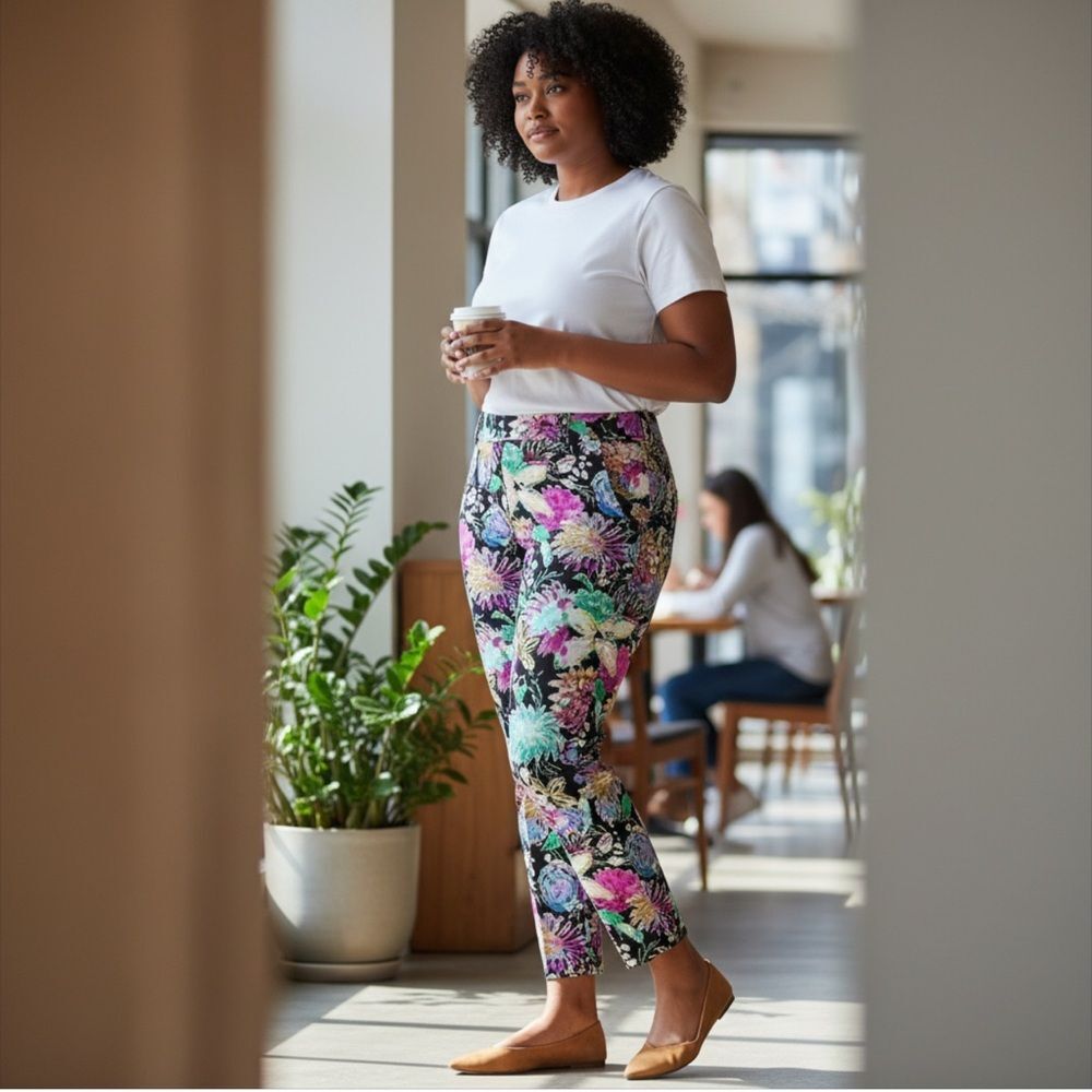J. Crew Mercantile Floral Pants Corinth sz 14 NWT